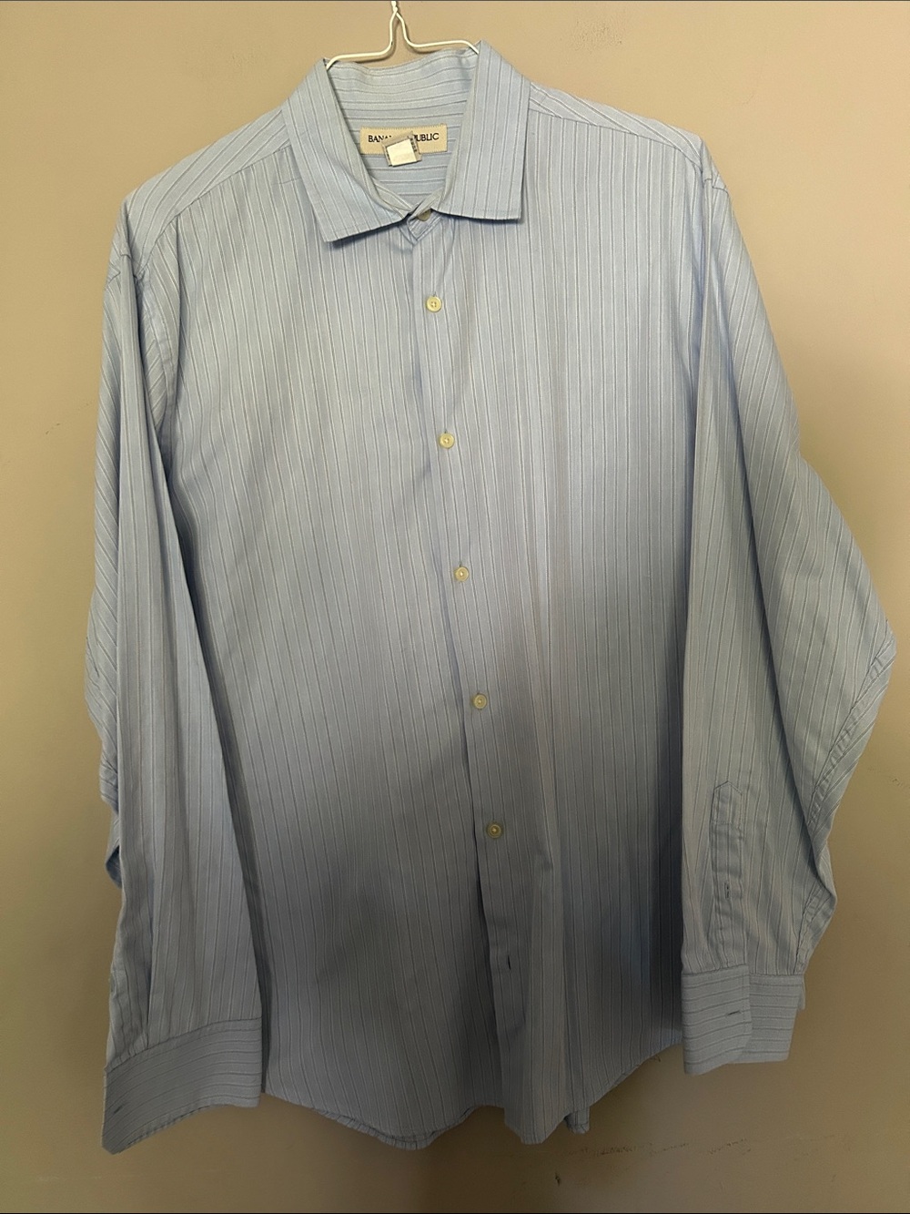 Banana Republic Light Blue Pinstripe Dress Shirt - Men's